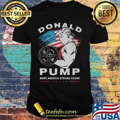Donald trump weightlifting pump make american string again shirt