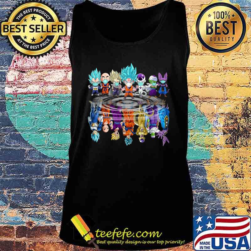 Dragon ball 7 characters mask chibi water reflection s Tank top Dragon ball 7 characters mask chibi water reflection s Tank top