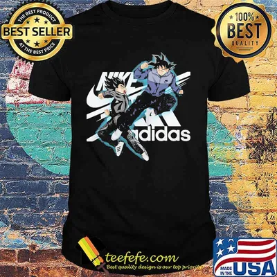 Dragon ball 7 songoku nike adidas logo shirt