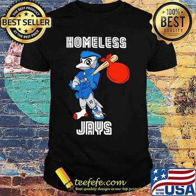 Duck baseball homeless toronto blue jays shirt