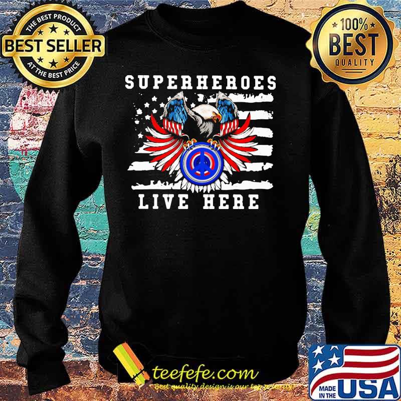 Eagle hippie superhero live here american flag s Sweater Eagle hippie superhero live here american flag s Sweater