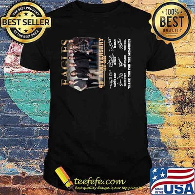Eagles 49th anniversary 1971 2020 thank you for the memories signatures shirt