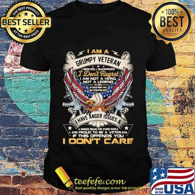 Eagles i am a grumpy veteran i served i sacrificed i don't regret i am not a hero not a legend american flag independence day shirt