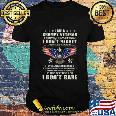Eagles i am a grumpy veteran i served i sacrificed i don't regret i am not a hero not a legend shirt