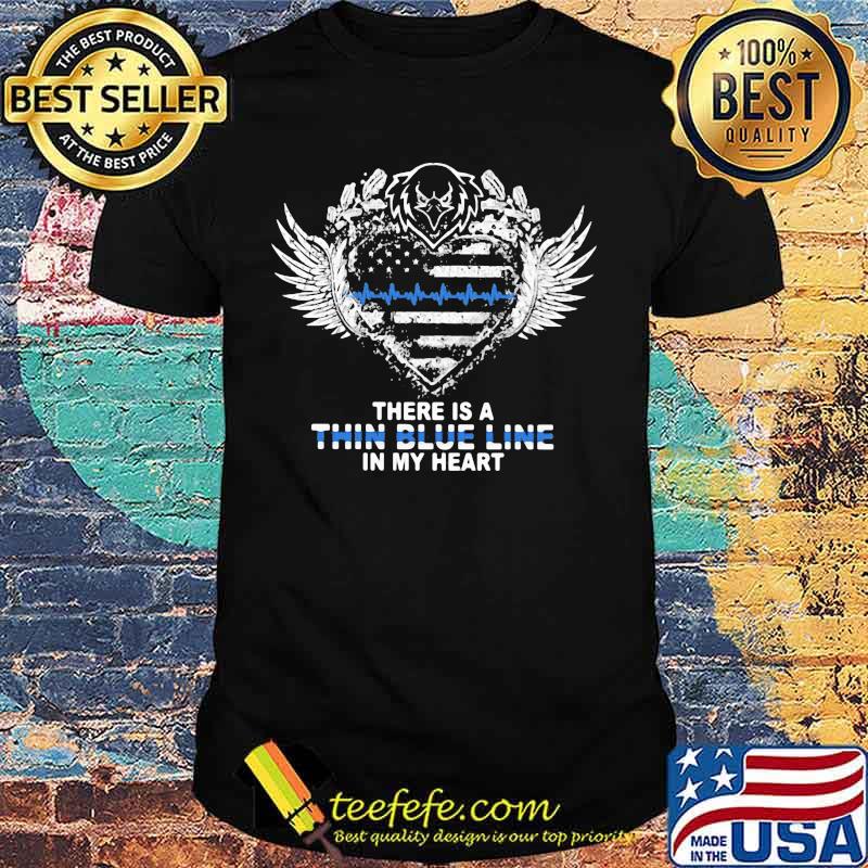 Eagles there is a thin blue line in my heart american flag independence day shirt Eagles there is a thin blue line in my heart american flag independence day shirt