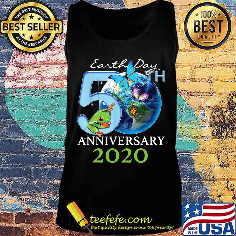 Earth day 50th anniversary 2020 frog and butterflies s Tank top Earth day 50th anniversary 2020 frog and butterflies s Tank top