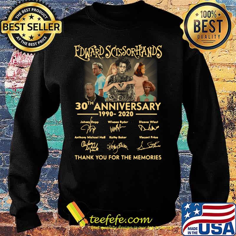 Edward scissorhands 30th anniversary 1990 2020 thank you for the memories signatures s Sweater Edward scissorhands 30th anniversary 1990 2020 thank you for the memories signatures s Sweater