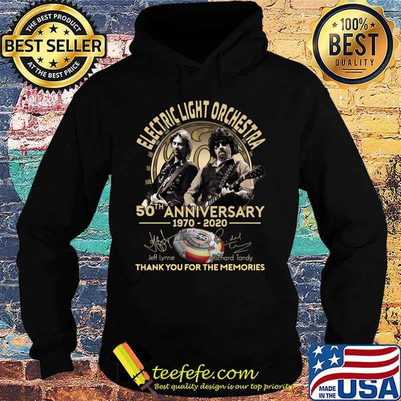 Electric light orchestra 50th anniversary 1970 2020 thank you for the memories signatures s Hoodie Electric light orchestra 50th anniversary 1970 2020 thank you for the memories signatures s Hoodie