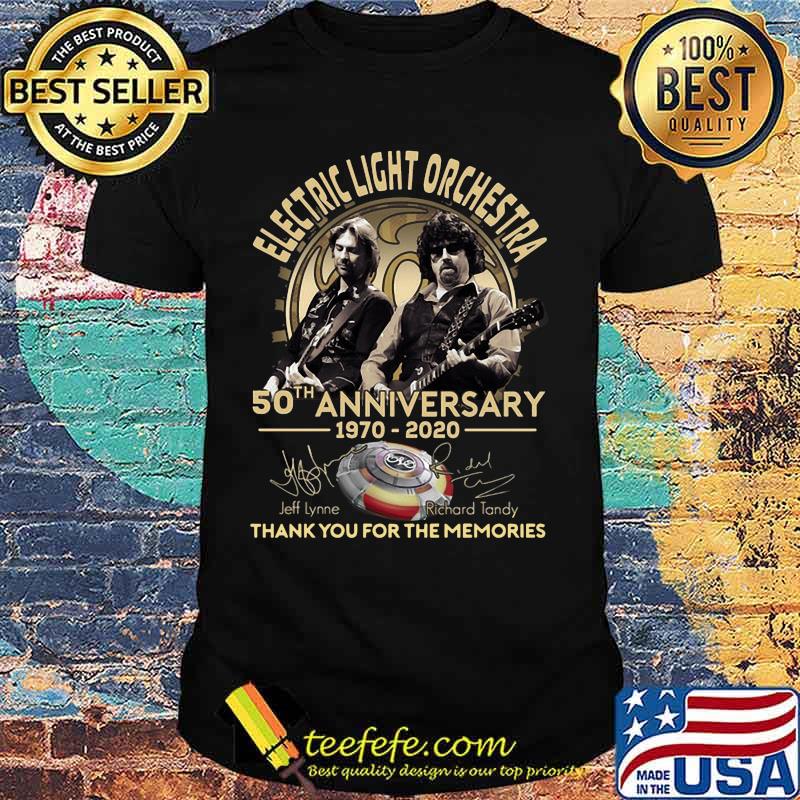 Electric light orchestra 50th anniversary 1970 2020 thank you for the memories signatures shirt Electric light orchestra 50th anniversary 1970 2020 thank you for the memories signatures shirt