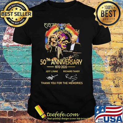 Electric light orchestra logo 50th anniversary 1970- 2020 shirt