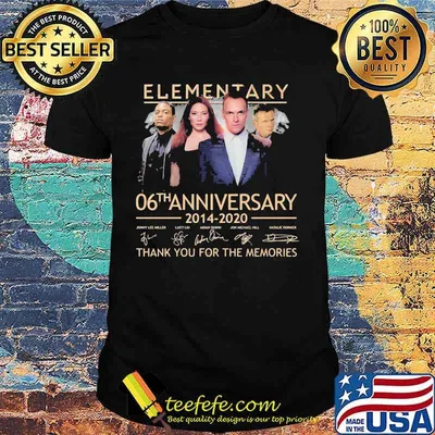 Elementary 06th anniversary 2014 2020 thank you for the memories signatures shirt