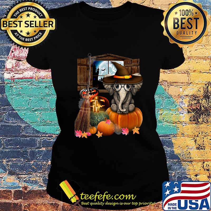 Elephant witch pumpkin halloween s Ladies tee Elephant witch pumpkin halloween s Ladies tee