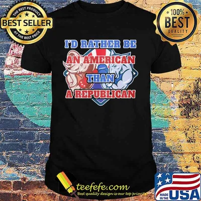 Elephants i'd rather be an american than a republican shirt