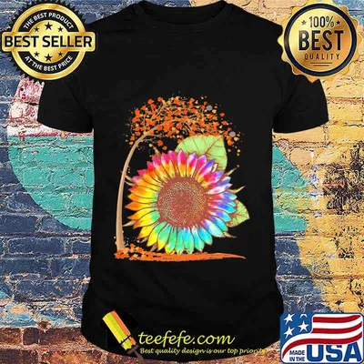 FALL AUTUMN COLORFUL SUNFLOWER SHIRT