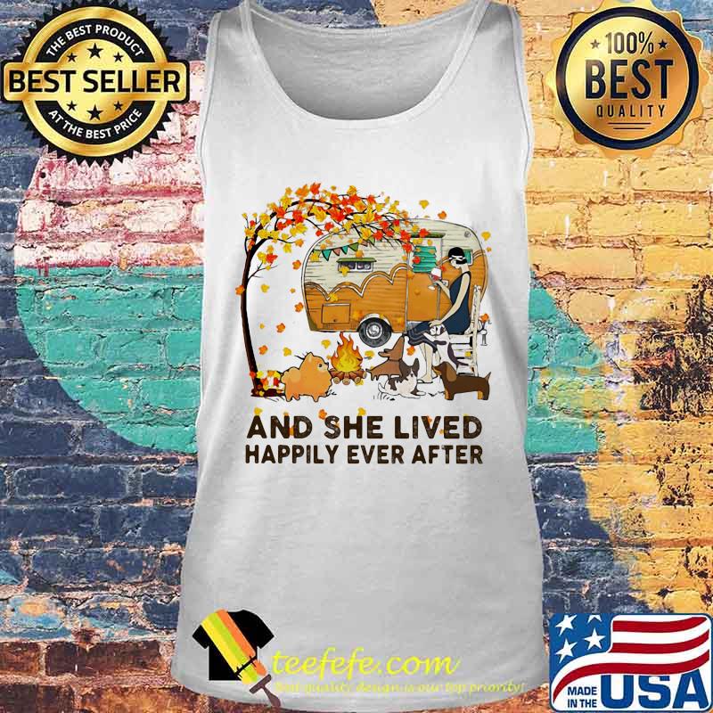 Fall Girl camping with dogs and she lived happily ever after s Tank top Fall Girl camping with dogs and she lived happily ever after s Tank top
