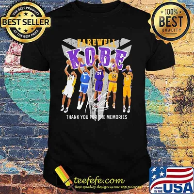 Farewell kobe bryant thank you for the memories signature shirt