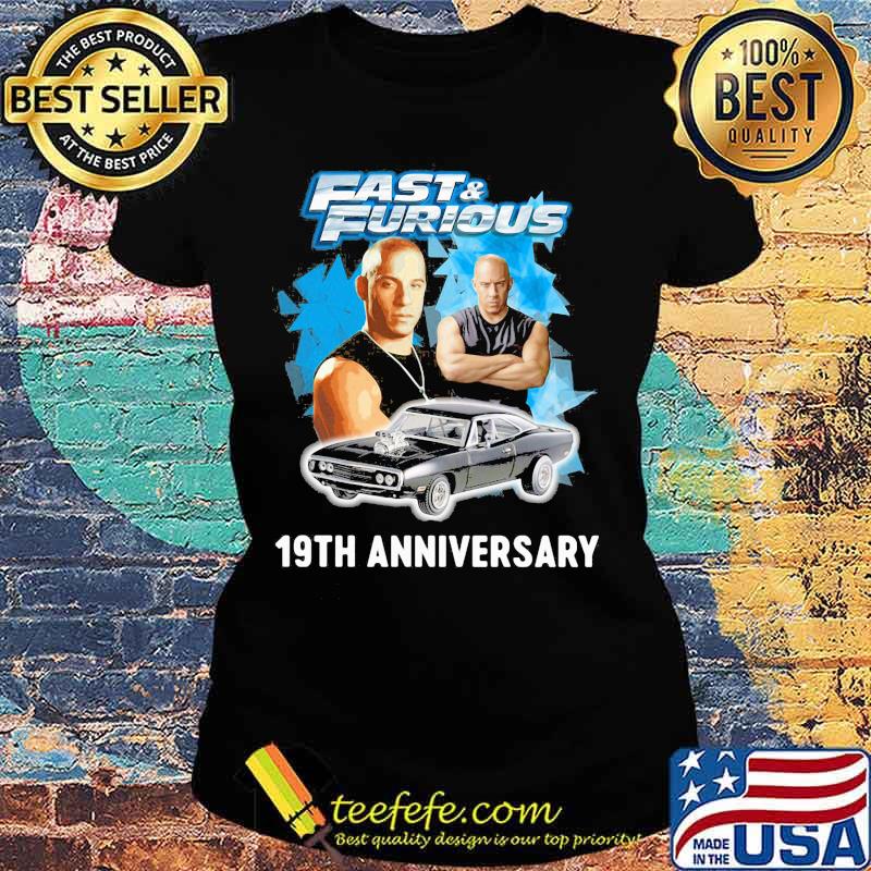 Fast and furious 19th anniversary car s Ladies tee Fast and furious 19th anniversary car s Ladies tee