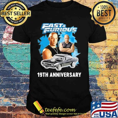 Fast and furious 19th anniversary car shirt