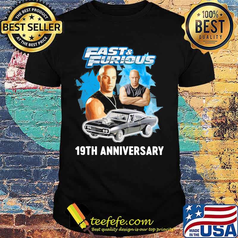 Fast and furious 19th anniversary car shirt