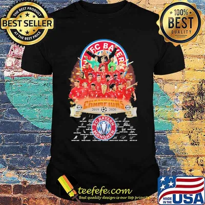 Fc bayern munchen champions signatures shirt