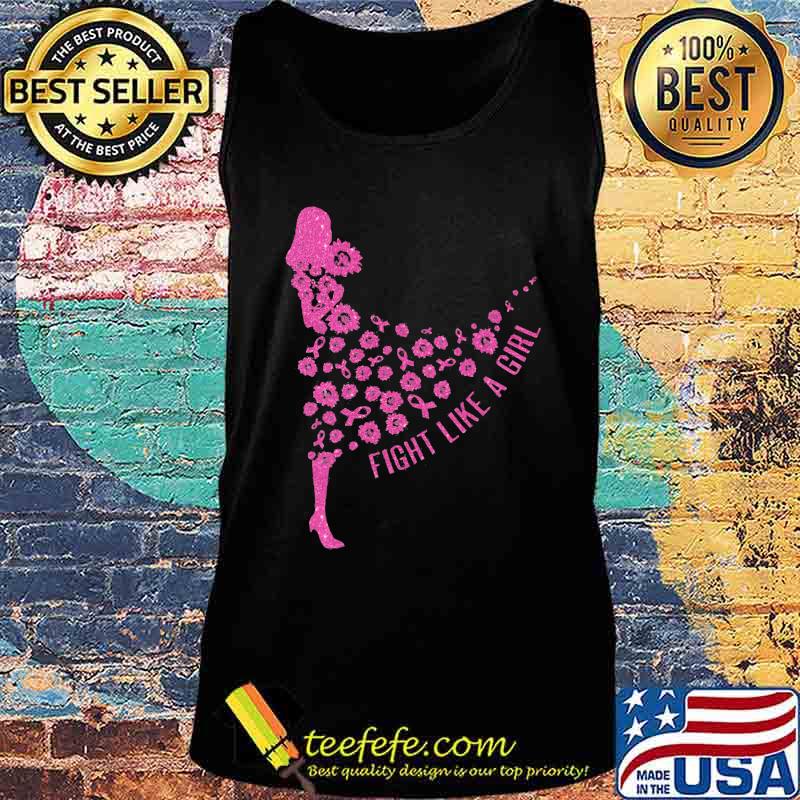 FIGHT LIKE A GIRL SUNFLOWER BREAST CANCER AWARENESS SHIRT Tank top FIGHT LIKE A GIRL SUNFLOWER BREAST CANCER AWARENESS SHIRT Tank top