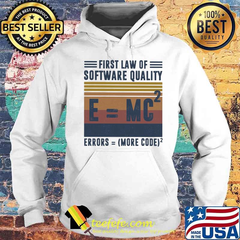 First law of software quality errors more code vintage retro s Hoodie First law of software quality errors more code vintage retro s Hoodie