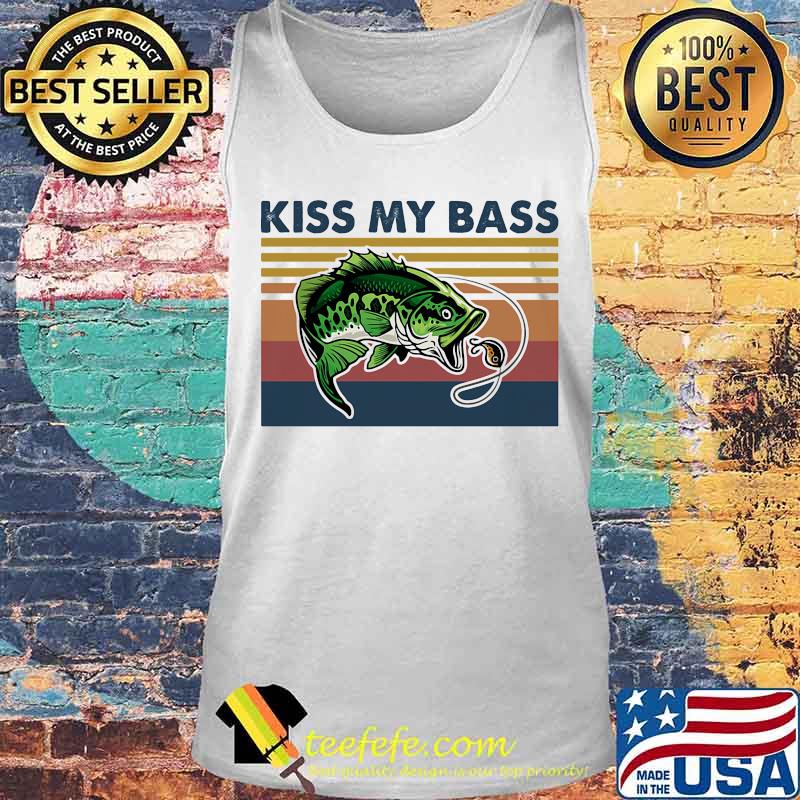 Fishing Kiss my bass Vintage retro s Tank top Fishing Kiss my bass Vintage retro s Tank top