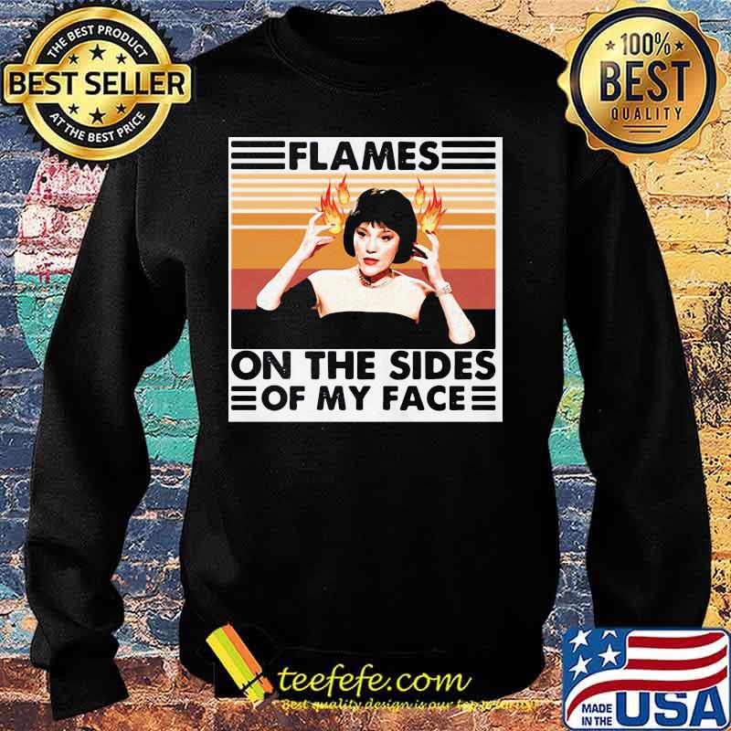 Flames on the sides of my face vintage retro s Sweater Flames on the sides of my face vintage retro s Sweater