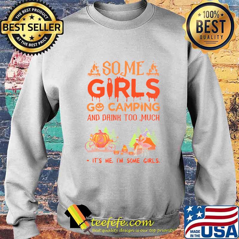 Flamingo witch some girls go camping and drink too much it's me i'm some girls Halloween s Sweater Flamingo witch some girls go camping and drink too much it's me i'm some girls Halloween s Sweater