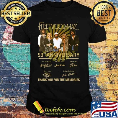 Fleet wood mac 53rd anniversary 1967 2020 thank you for the memories signatures shirt