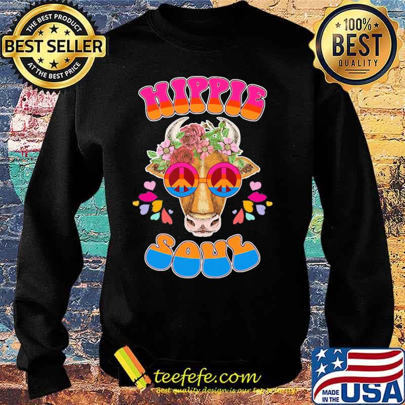 Flower cow glasses hippie soul s Sweater Flower cow glasses hippie soul s Sweater