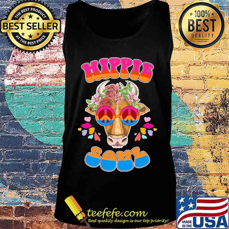 Flower cow glasses hippie soul s Tank top Flower cow glasses hippie soul s Tank top