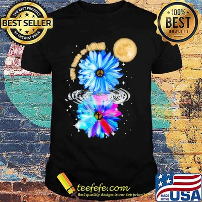 Flower hippie left there by love mirror shirt