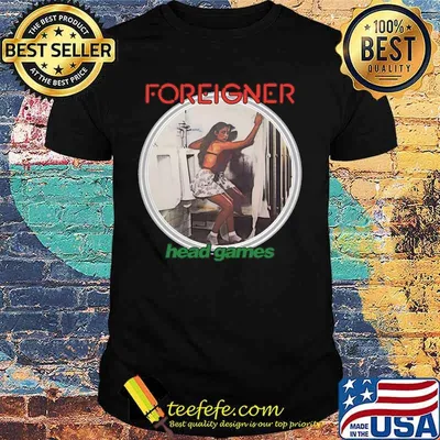 Foreigner band head games shirt