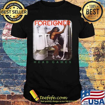 Foreigner band head games shirt