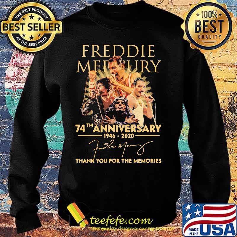 Freddie mercury 74th anniversary 1946 2020 thank you for the memories signature s Sweater Freddie mercury 74th anniversary 1946 2020 thank you for the memories signature s Sweater