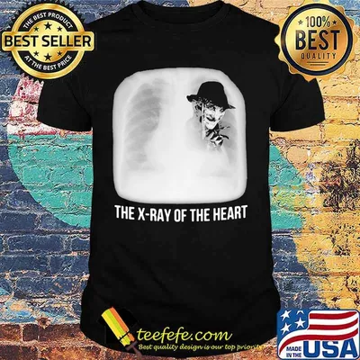 Freddy krueger the x-ray of the heart shirt