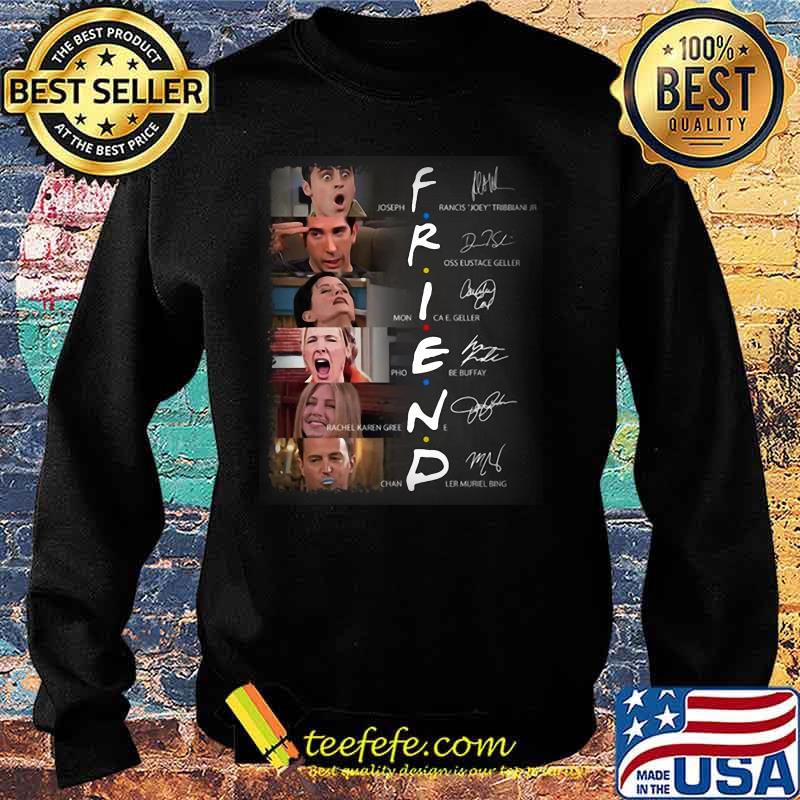 Friends movie characters signatures s Sweater Friends movie characters signatures s Sweater