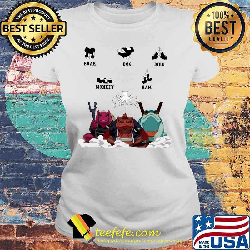 Frog boar dog bird monkey ram s Laides tee Frog boar dog bird monkey ram s Laides tee