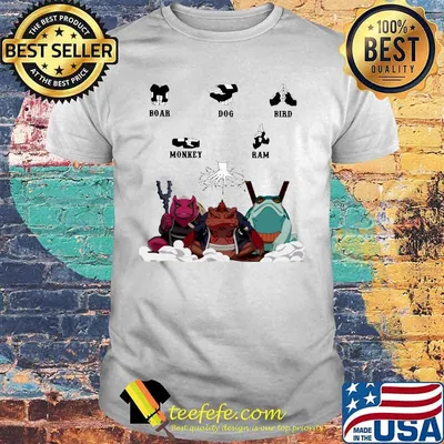 Frog boar dog bird monkey ram shirt