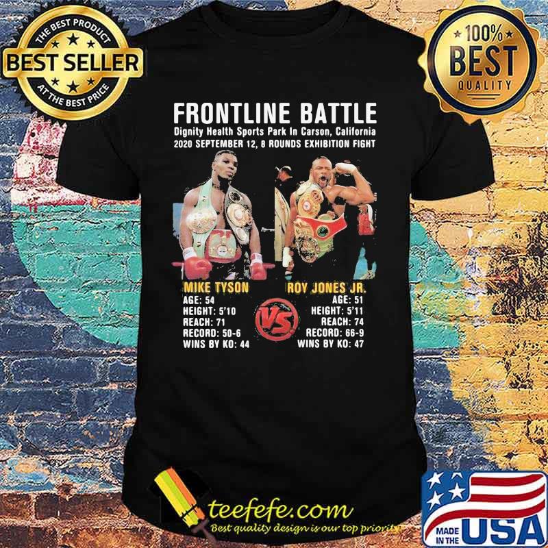 Frontline battle mike tyson vs roy jones jr shirt