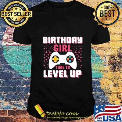 Gaming Birthday Girl Level UP universal for every birthday Premium T-Shirt