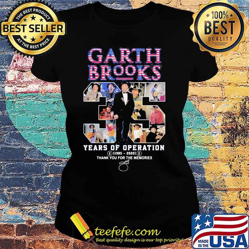 Garth brooks 35 years of operation 1985 2020 thank you for the memories signatures s Ladies tee Garth brooks 35 years of operation 1985 2020 thank you for the memories signatures s Ladies tee