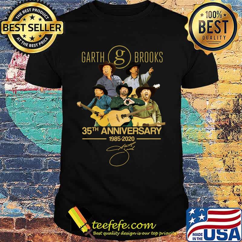 Garth brooks 35th anniversary 1985 2020 signatures shirt Garth brooks 35th anniversary 1985 2020 signatures shirt