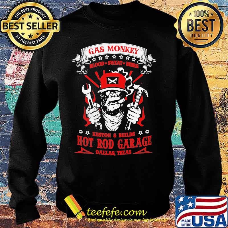 Gas monkey blood sweat beers kuston and builds hot rod garage dallas texas s Sweater Gas monkey blood sweat beers kuston and builds hot rod garage dallas texas s Sweater