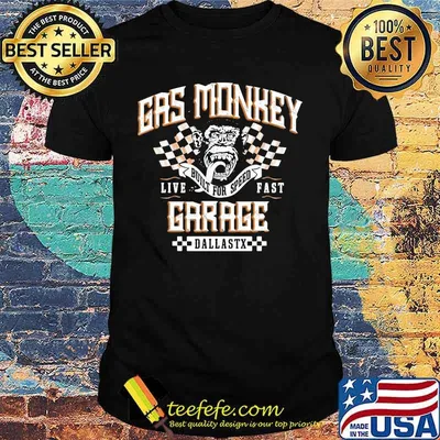 Gas monkey built for speed live fast garage dallas texas shirt