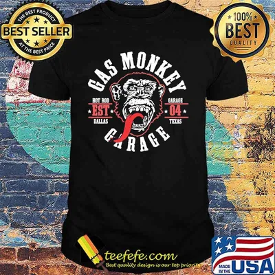 Gas monkey hot rod garage est 04 dallas texas garage shirt