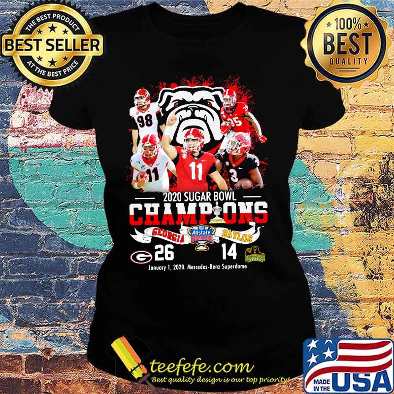 Georgia bulldogs 2020 sugar bowl champions s Ladies tee Georgia bulldogs 2020 sugar bowl champions s Ladies tee