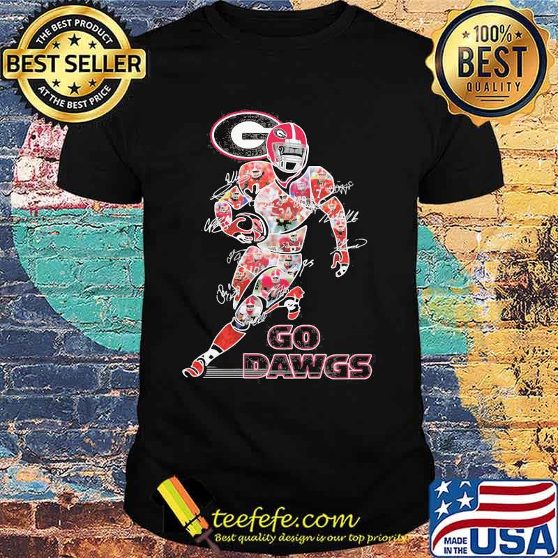 Georgia bulldogs go dawgs signatures shirt