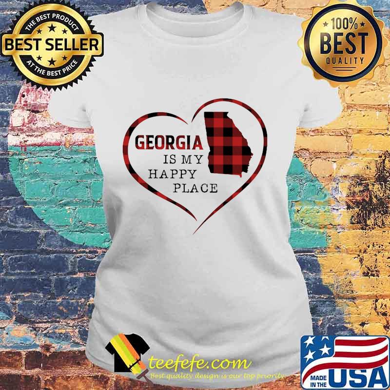 Georgia is my happy place heart s Laides tee Georgia is my happy place heart s Laides tee